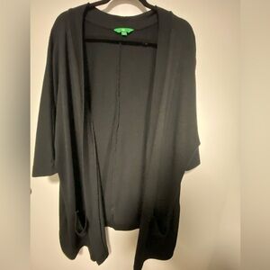 dip Black Open-Front Women's Cardigan